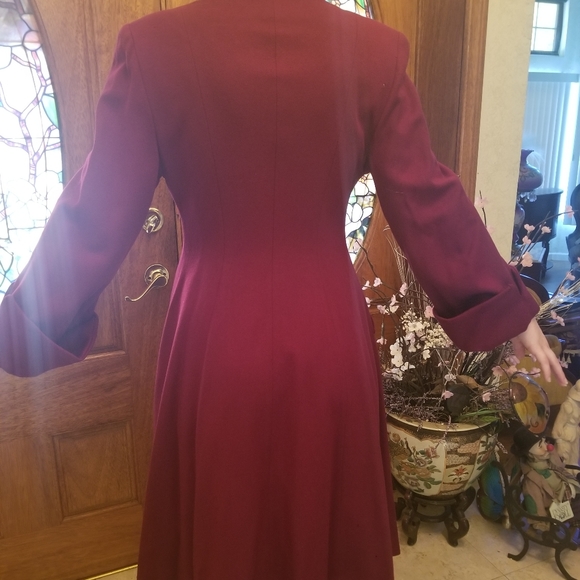 1950's Vintage Burgundy Swing Coat - Picture 2 of 7